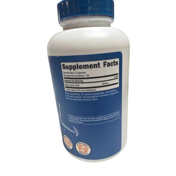 Nutricost Alpha Lipoic Acid - 600mg Per Serving - 240 Capsules 10/27 EXP - Picture 2 of 4